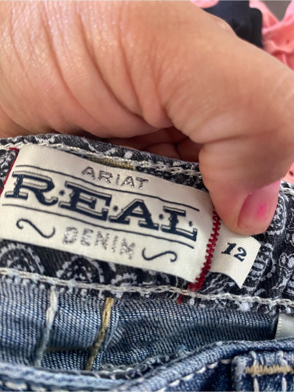 Ariat Blue Flared Kids Jeans - Picture 3 of 3